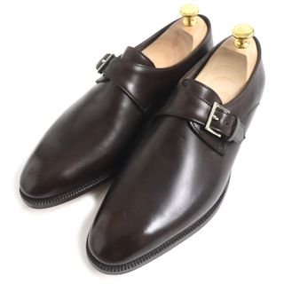 ジョンロブ(JOHN LOBB)の未使用品 John Lobb ジョンロブ REDMIRE レドマイヤー プレステージライン 7000ラスト モンクストラップ レザーシューズ ダークブラウン 7 英国製 メンズ(その他)