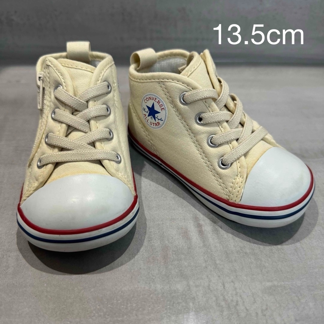 ALL STAR（CONVERSE）(オールスター)のコンバース　オールスター　ベビーシューズ　靴　13.5 ホワイト　白 キッズ/ベビー/マタニティのベビー靴/シューズ(~14cm)(スニーカー)の商品写真