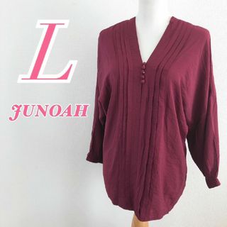 ジュノア(JUNOAH)のジュノア シフォンブラウス ギャザー ガーリー ポリエステル100%ミドル丈(シャツ/ブラウス(長袖/七分))