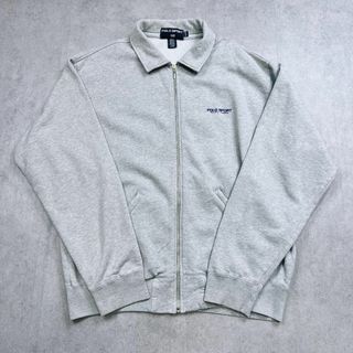 ラルフローレン(Ralph Lauren)のPOLO SPORT　フルジップスウェット　襟　刺繍ロゴ　古着　杢グレー　XL(スウェット)