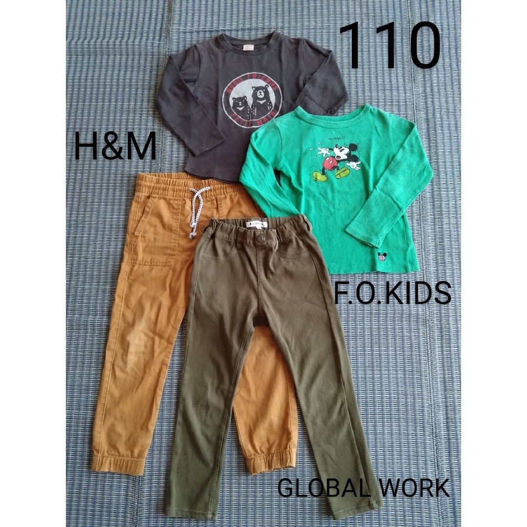 GLOBAL WORK(グローバルワーク)の【110】H&M　ボトムス　GLOBAL WORK　トップス　長袖　FOKIDS キッズ/ベビー/マタニティのキッズ服男の子用(90cm~)(Tシャツ/カットソー)の商品写真