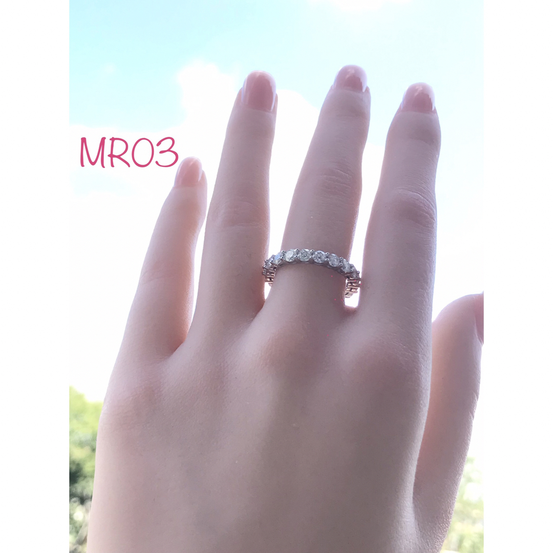 MR03-1／16.5号3㎜フルエタニティ モアサナイト リング♡シルバー925 レディースのアクセサリー(リング(指輪))の商品写真