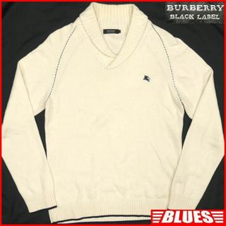 バーバリーブラックレーベル(BURBERRY BLACK LABEL)の廃盤 バーバリーブラックレーベル セーター ニット L ウール 刺繍TY3009(ニット/セーター)