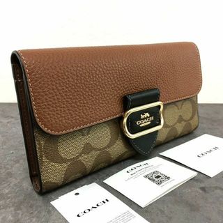 コーチ(COACH)の極美品 COACH 長財布 CP246 シグネチャー 164(財布)