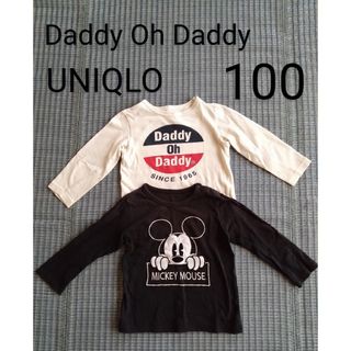 ユニクロ(UNIQLO)の【100】UNIQLO　ミッキー　長袖　ロンT　　Daddy Oh Daddy(Tシャツ/カットソー)