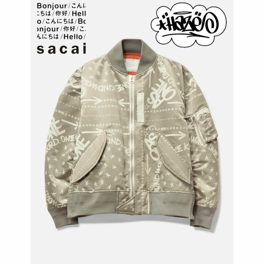 sacai(サカイ)のSACAI エリック ヘイズ バンダナ プリント ナイロン ツイル ブルゾン メンズのジャケット/アウター(フライトジャケット)の商品写真