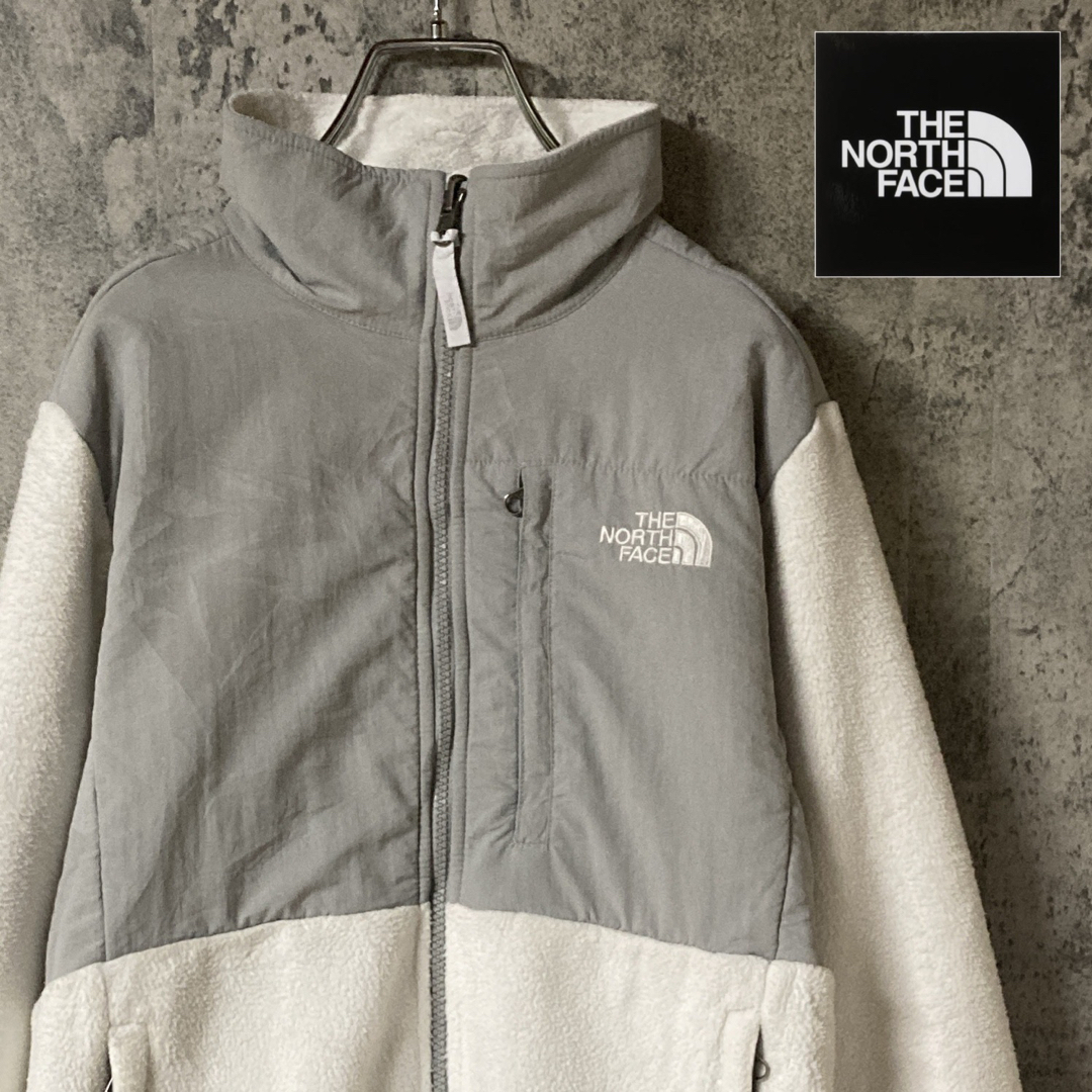 THE NORTH FACE(ザノースフェイス)のザノースフェイス  デナリジャケット　フリース　グレーホワイト　レディース　M レディースのジャケット/アウター(その他)の商品写真