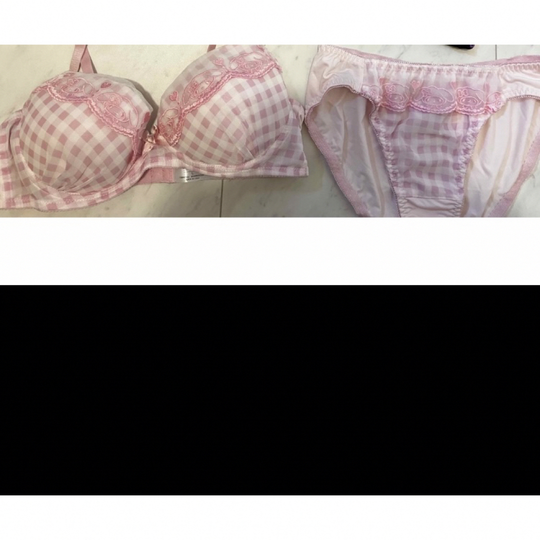 しまむら(シマムラ)のナカ様専用　ブラジャーショーツセット　上下セット　下着　B75 白　青　花柄刺繍 レディースの下着/アンダーウェア(ブラ&ショーツセット)の商品写真
