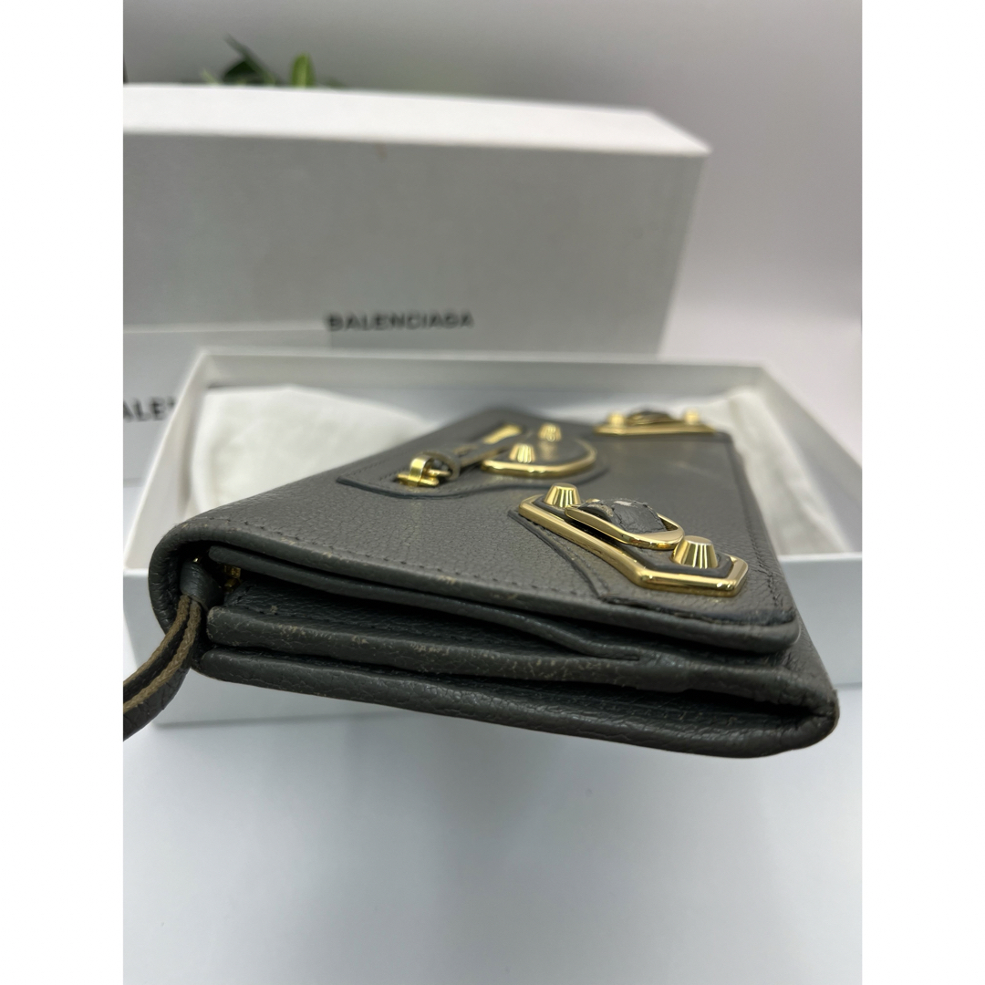 2022特集 【良品】BALENCIAGA CLASSIC METALLIC EDGE 長財布 ...