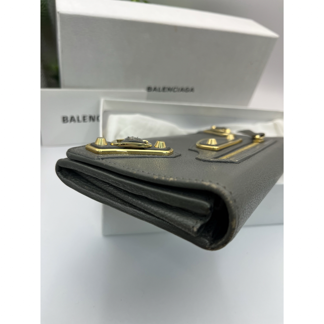 2022特集 【良品】BALENCIAGA CLASSIC METALLIC EDGE 長財布 ...