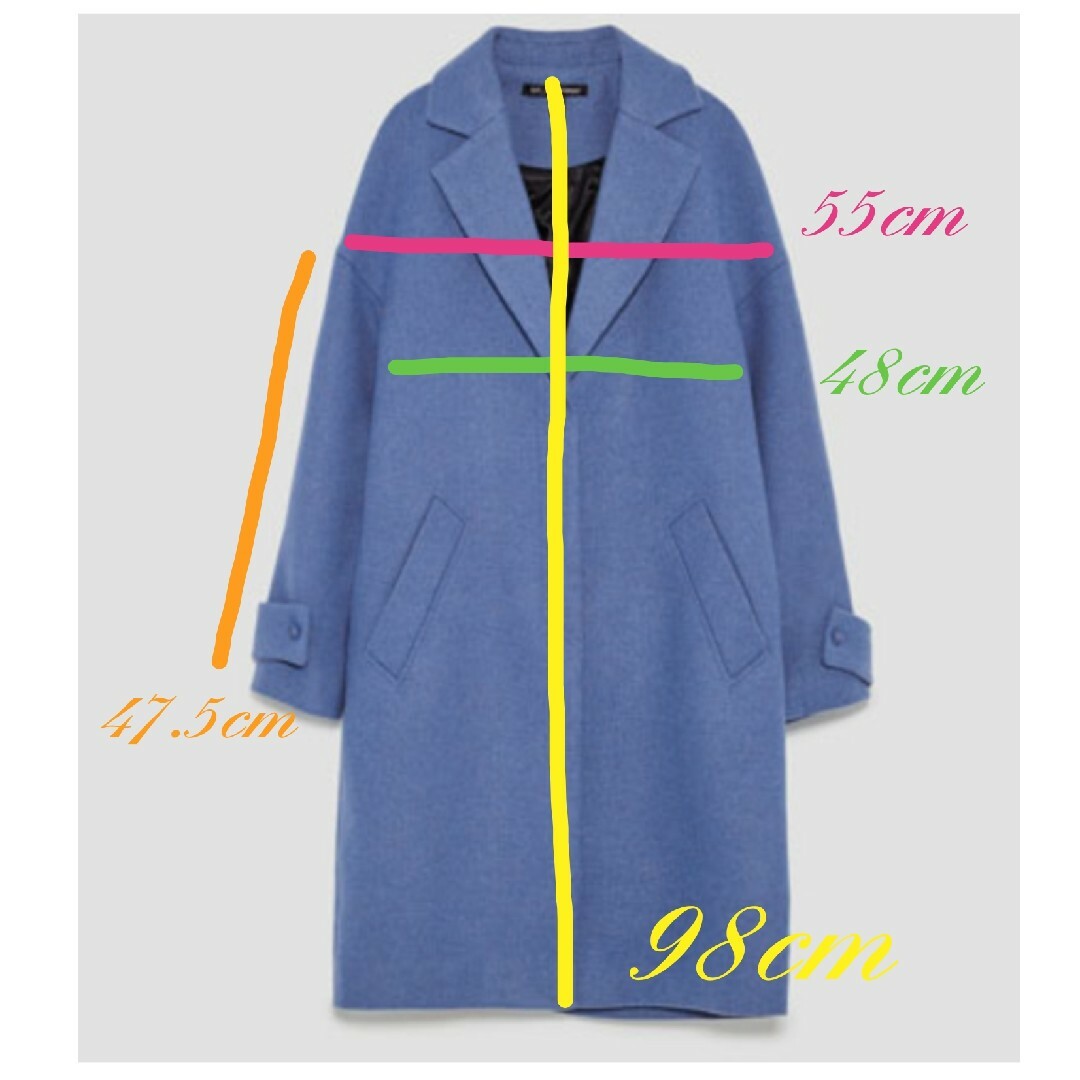 ZARA(ザラ)のZARA　コート　未使用 レディースのジャケット/アウター(ロングコート)の商品写真