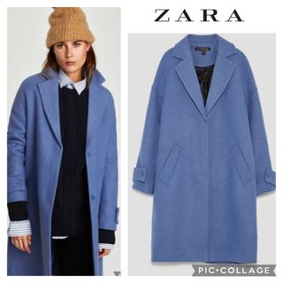 René - 【美品】Rene アンゴラ混 ロングコート カメリア フロント