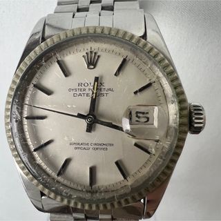 ロレックス(ROLEX)のロレックス デイトジャスト 1601 自動巻き シルバー文字盤 メンズ腕時計(腕時計(アナログ))