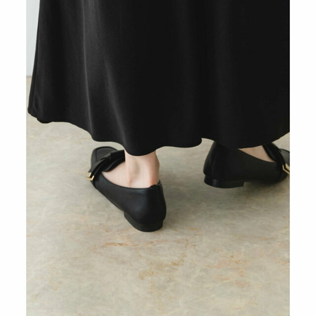 RODE SKO(ロデスコ)の【BLACK】『MADE IN JAPAN』スクエアトゥリボンローファー レディースの靴/シューズ(ローファー/革靴)の商品写真