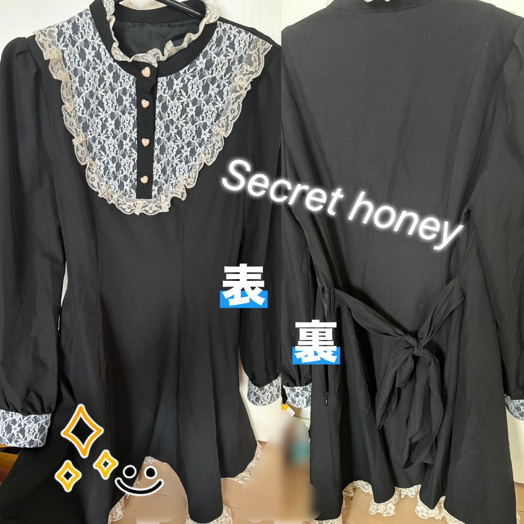 Secret Honey(シークレットハニー)の美品★Secret Honey シークレットハニー ワンピース レディースのワンピース(ひざ丈ワンピース)の商品写真