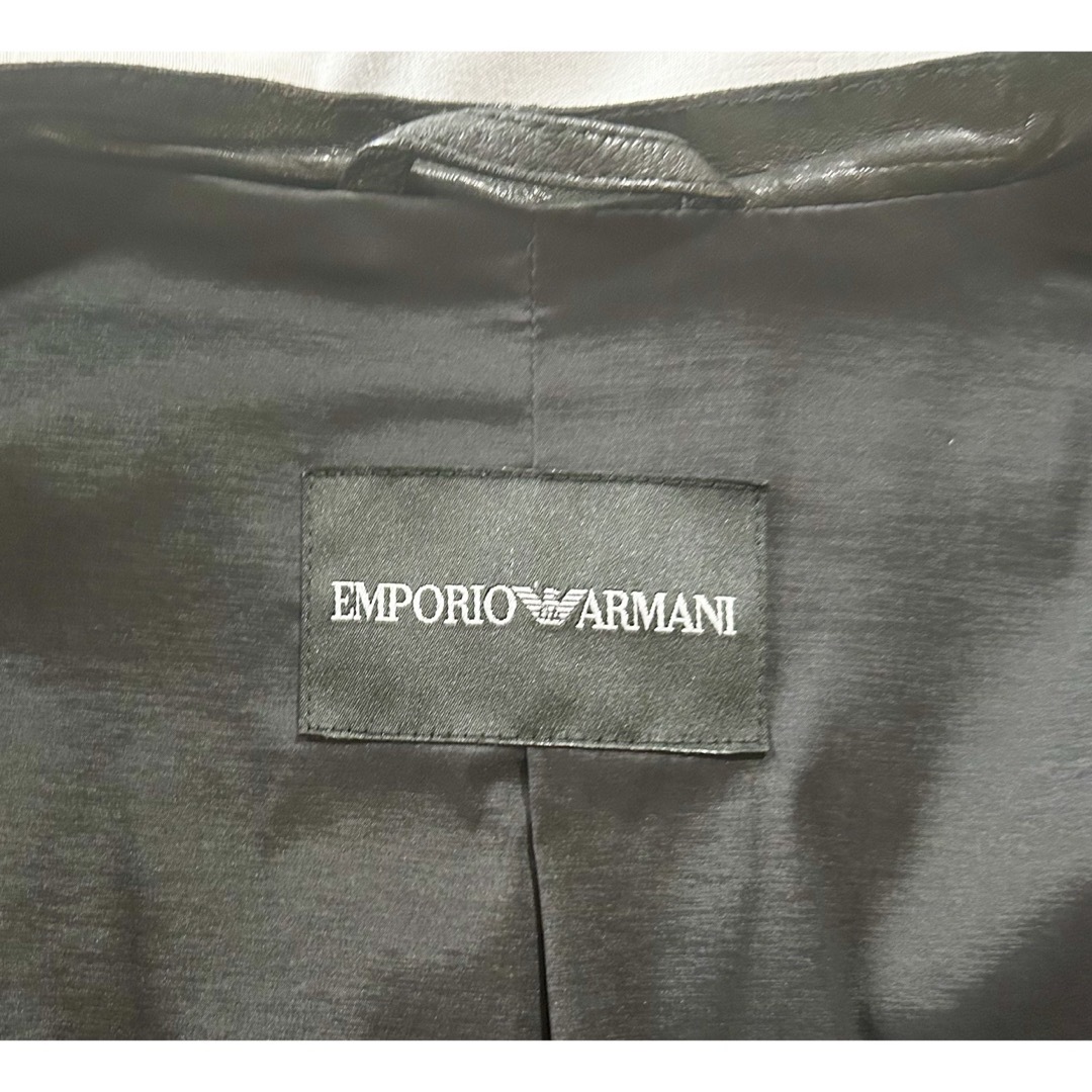 Emporio Armani(エンポリオアルマーニ)の【エンポリオ アルマーニ】レザー ジャケット　クロコ　型押し　ライダース メンズのジャケット/アウター(ライダースジャケット)の商品写真