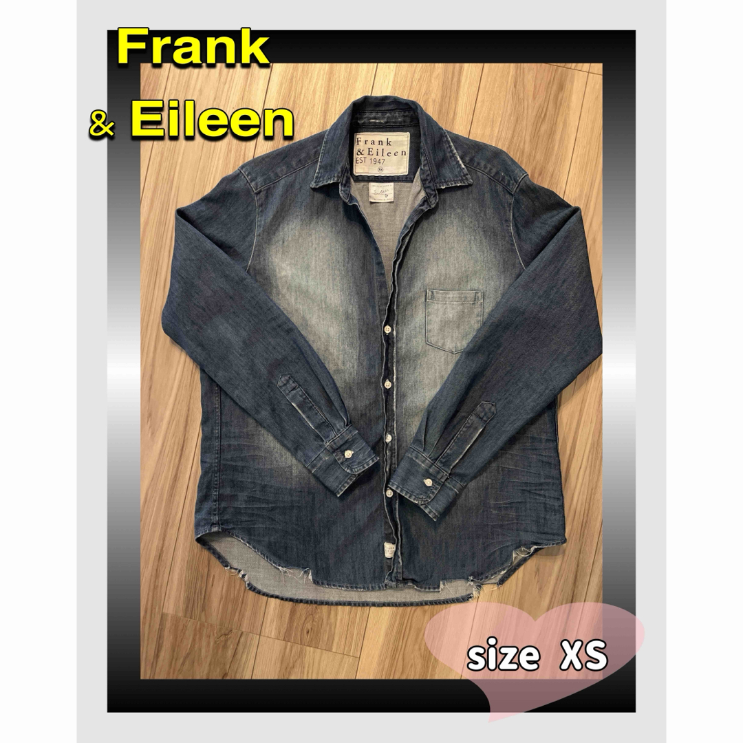 Frank&Eileen(フランクアンドアイリーン)のFrank & Eileen  ダメージ  デニムシャツ  ＸＳ レディース  レディースのトップス(シャツ/ブラウス(長袖/七分))の商品写真