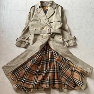 バーバリー(BURBERRY)の美品✨バーバリー　トレンチコート　ノバチェック　ベルト脱着式ライナー(トレンチコート)