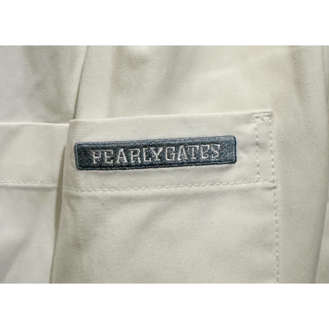 PEARLY GATES(パーリーゲイツ)のサンプル品 パーリーゲイツ ストレッチ ワイド ゴルフ パンツ ホワイト  スポーツ/アウトドアのゴルフ(ウエア)の商品写真