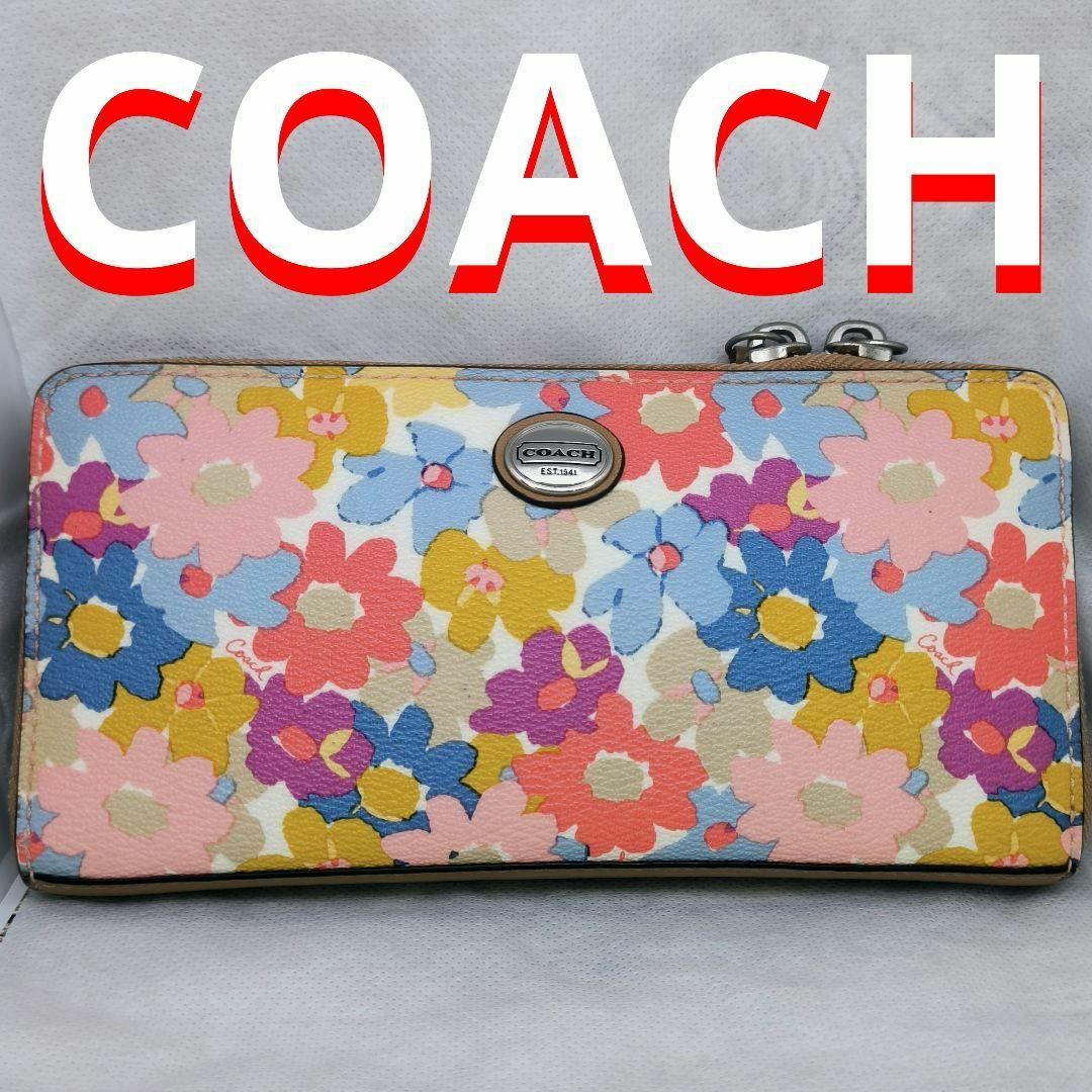 長財布　コーチ　シグネチャー　COACH　長財布　折り財布　レディース