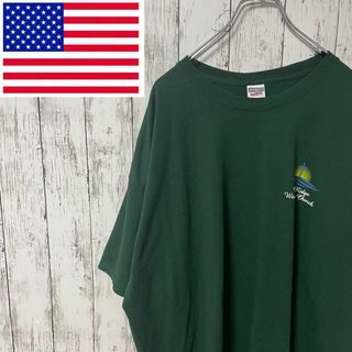 ジャージーズ(JERZEES)のJERZEES アメリカ古着 ビッグサイズ プリントTシャツ グリーン メンズ(Tシャツ/カットソー(半袖/袖なし))