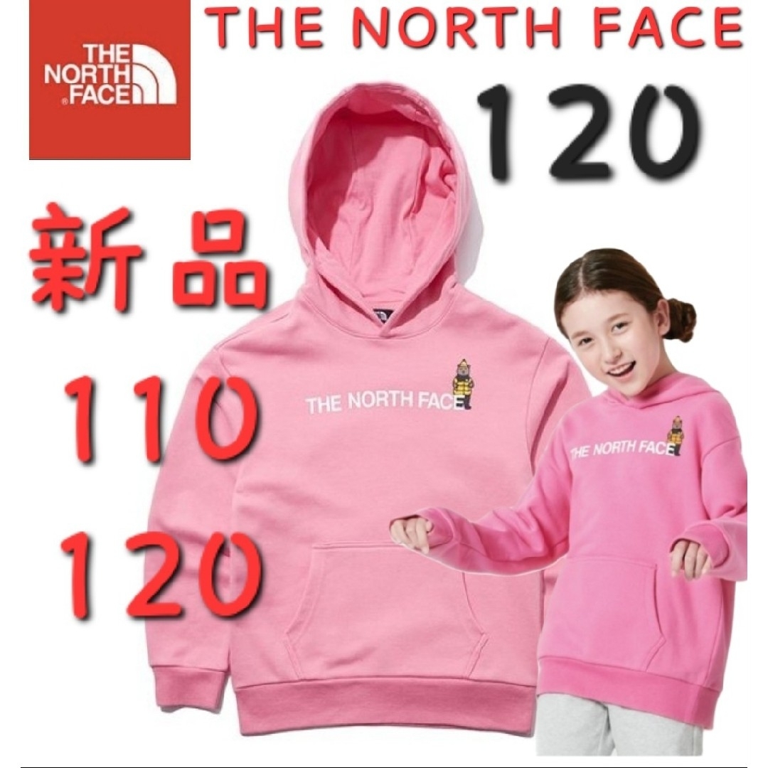 THE NORTH FACE(ザノースフェイス)のノースフェイス キッズ フーディーパーカー スウェット トレーナー 新品 120 キッズ/ベビー/マタニティのキッズ服女の子用(90cm~)(Tシャツ/カットソー)の商品写真