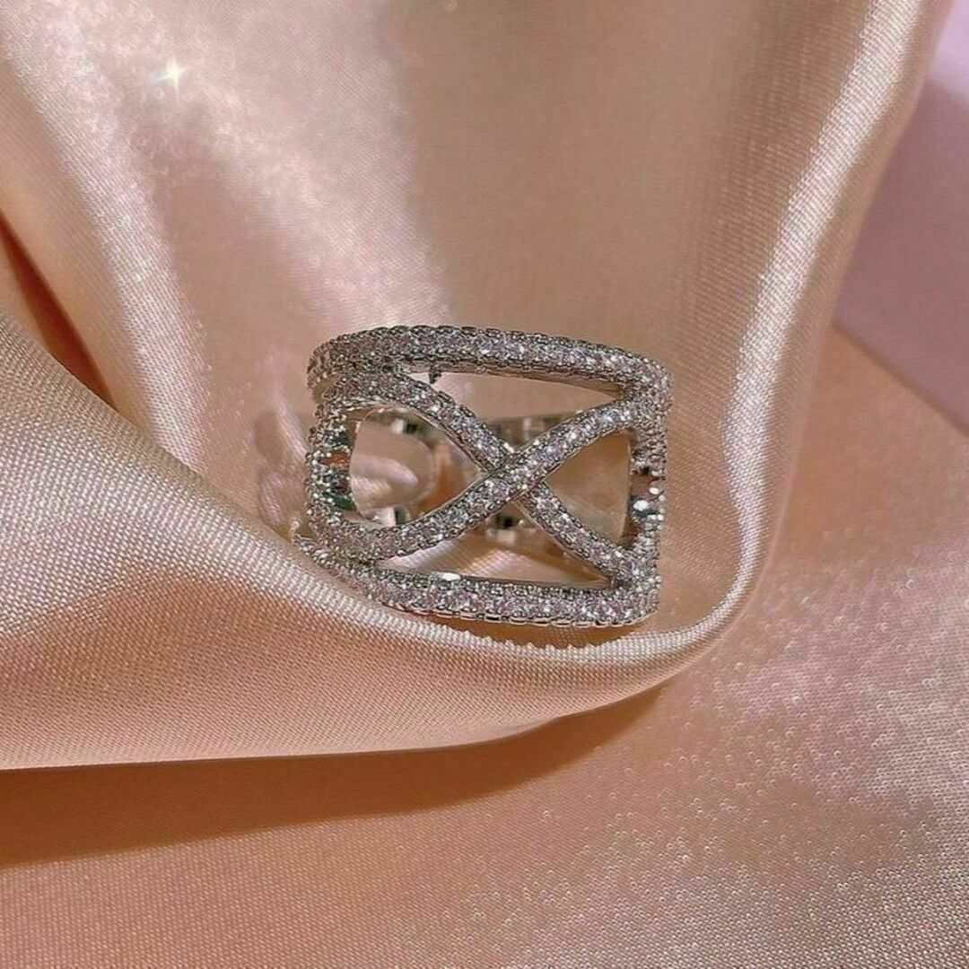588 シルバー リング s925 czダイヤモンド 韓国 ブライダル ジルコン レディースのアクセサリー(リング(指輪))の商品写真