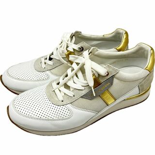 ドルチェアンドガッバーナ(DOLCE&GABBANA)のDOLCE&GABBANA　ドルチェ＆ガッバーナ　スニーカー　靴　メンズ　シューズ　白　ホワイト　ゴールド　#9　1/2　約28.5cm　パンチング　メッシュ　ラバー(スニーカー)