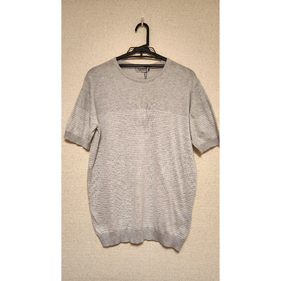 JOHN SMEDLEY(ジョンスメドレー)の【新品未使用 Mサイズ】 JOHN SMEDLEY コットンニット 半袖Tシャツ メンズのトップス(Tシャツ/カットソー(半袖/袖なし))の商品写真