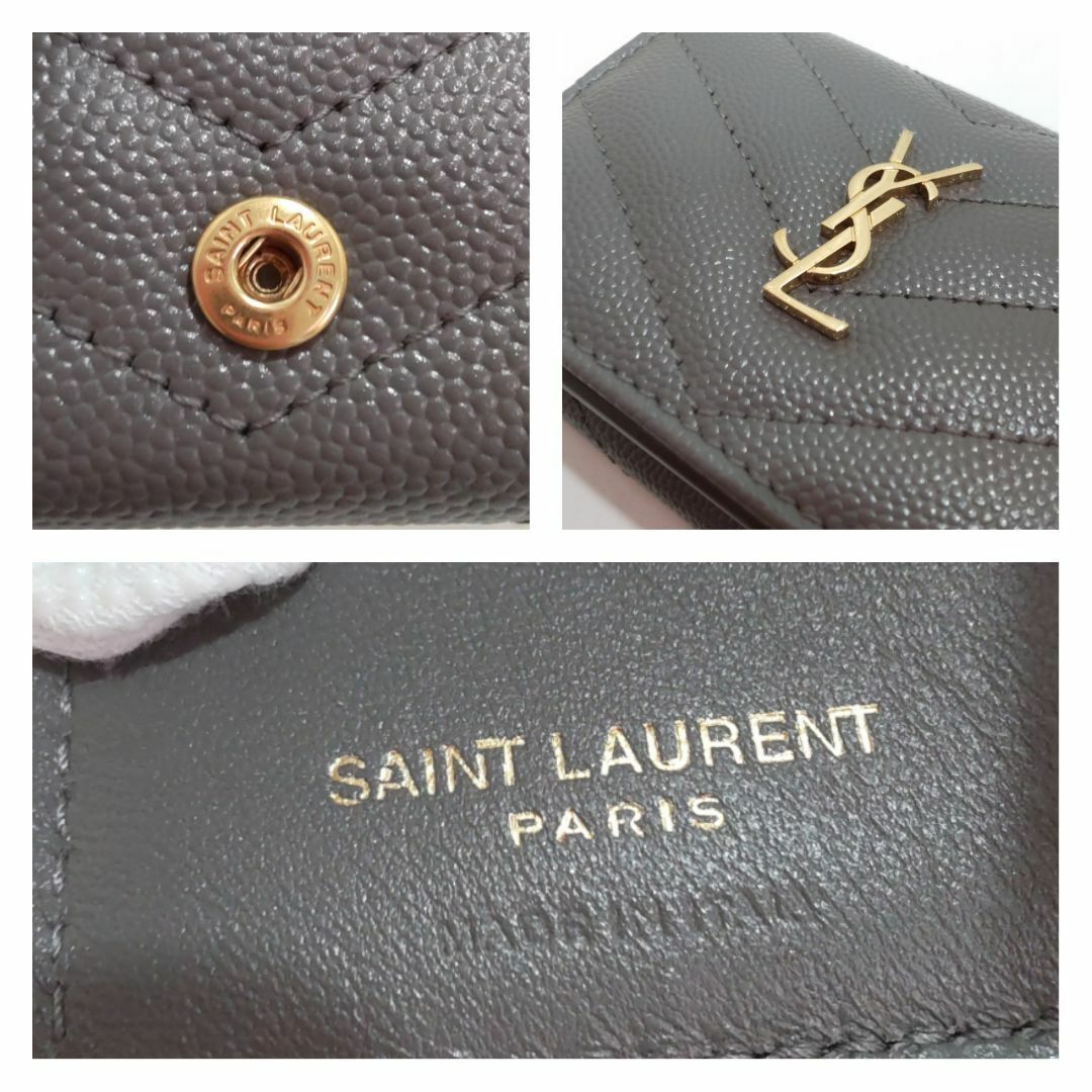 Yves Saint Laurent(イヴサンローラン)の正規品鑑定済　イブサンローラン　三つ折り　財布　YJ117 レディースのファッション小物(財布)の商品写真