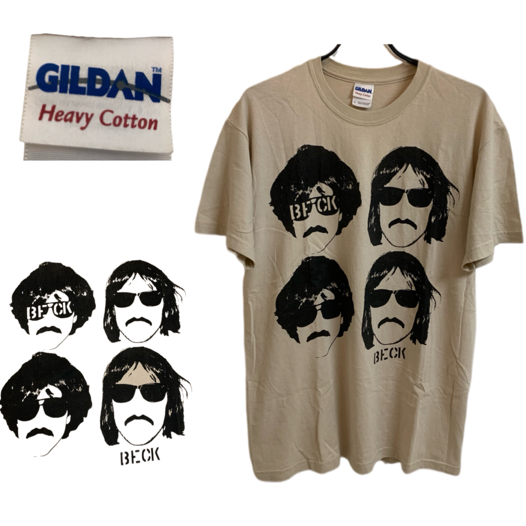 GILDAN(ギルタン)のBECK ベック ミュージシャンTシャツ バンドTシャツ ベージュ系 ギルダン メンズのトップス(Tシャツ/カットソー(半袖/袖なし))の商品写真