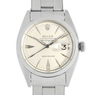 ロレックス(ROLEX)のロレックス エアキング デイト 5700 シルバー バー 5番 メンズ アンティーク 腕時計(腕時計(アナログ))