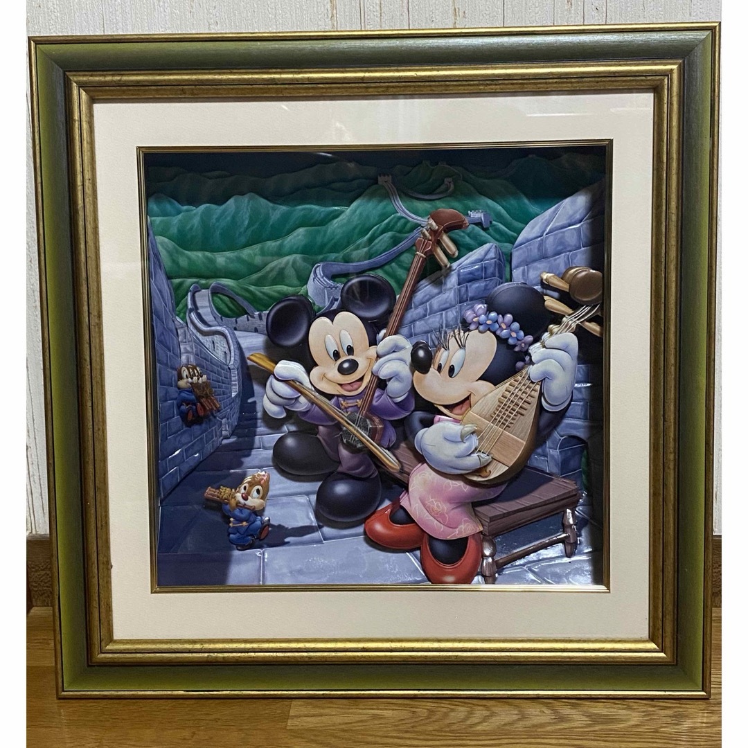 Disney(ディズニー)の大きめ アンティーク ディズニー 3D絵画 シャドーアート エンタメ/ホビーの美術品/アンティーク(絵画/タペストリー)の商品写真