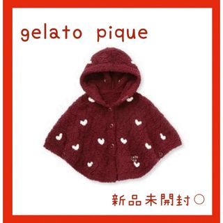 gelato pique - ジェラートピケ ハートジャガードポンチョ　レッド