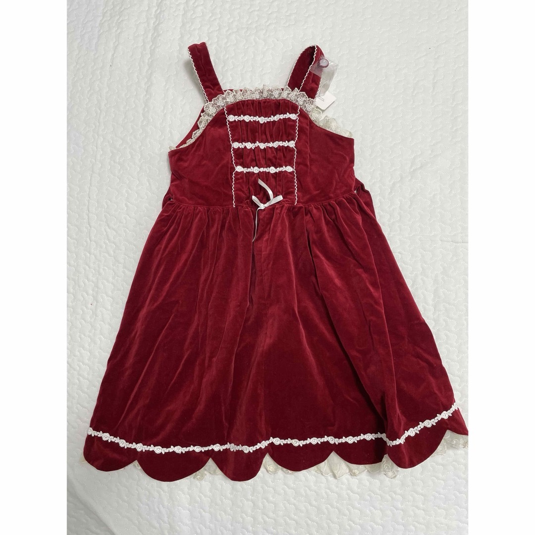 ジョイフルパーティー♡赤ドレスワンピース　赤ずきん キッズ/ベビー/マタニティのキッズ服女の子用(90cm~)(ワンピース)の商品写真