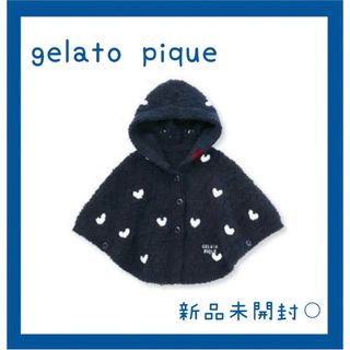 ジェラートピケ(gelato pique)のジェラートピケ ハートジャガードポンチョ　ネイビー(カーディガン/ボレロ)