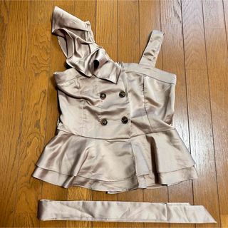 シーイン(SHEIN)の【simplee】ペプラムブラウス(シャツ/ブラウス(半袖/袖なし))