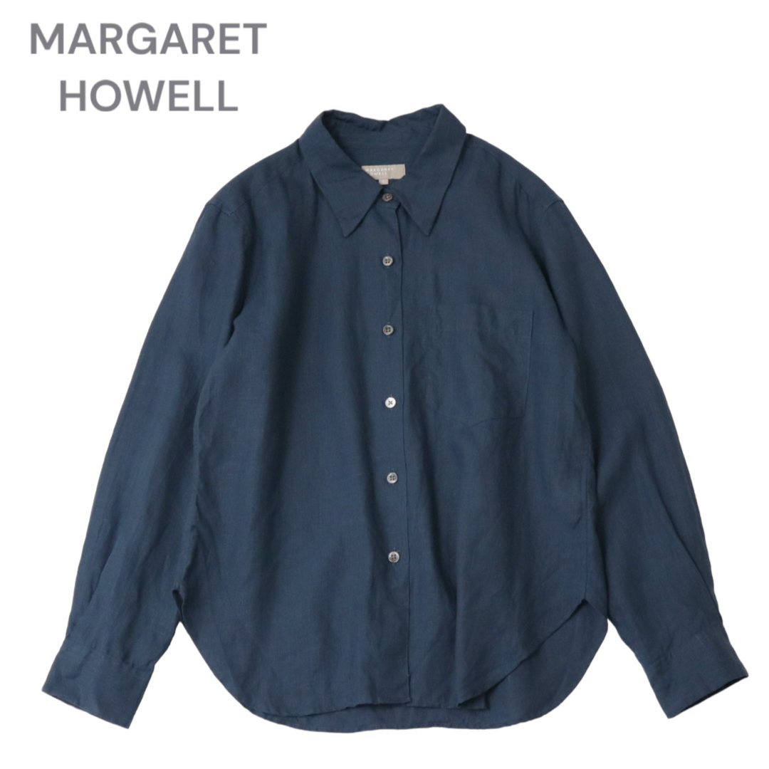 MARGARET HOWELL(マーガレットハウエル)のMARGARET HOWELL SHIRTING LINEN リネンシャツ レディースのトップス(シャツ/ブラウス(長袖/七分))の商品写真