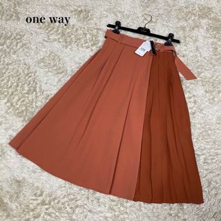 ワンウェイ(one*way)の＊新品・未使用＊ one way ワンウェイ プリーツスカート(ひざ丈スカート)