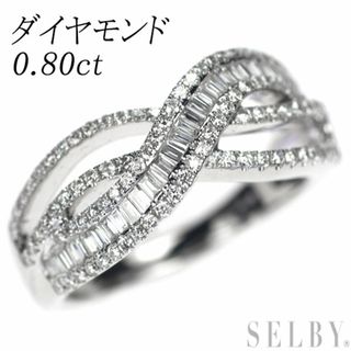 K18WG ダイヤモンド リング 0.80ct(リング(指輪))