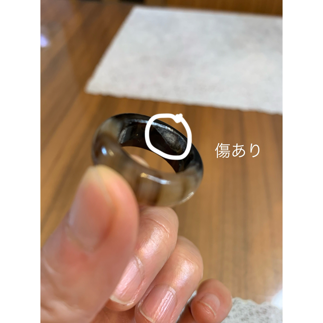 D-099 【訳あり】牛の角　牛角　リング　指輪　男女兼用　13号 レディースのアクセサリー(リング(指輪))の商品写真