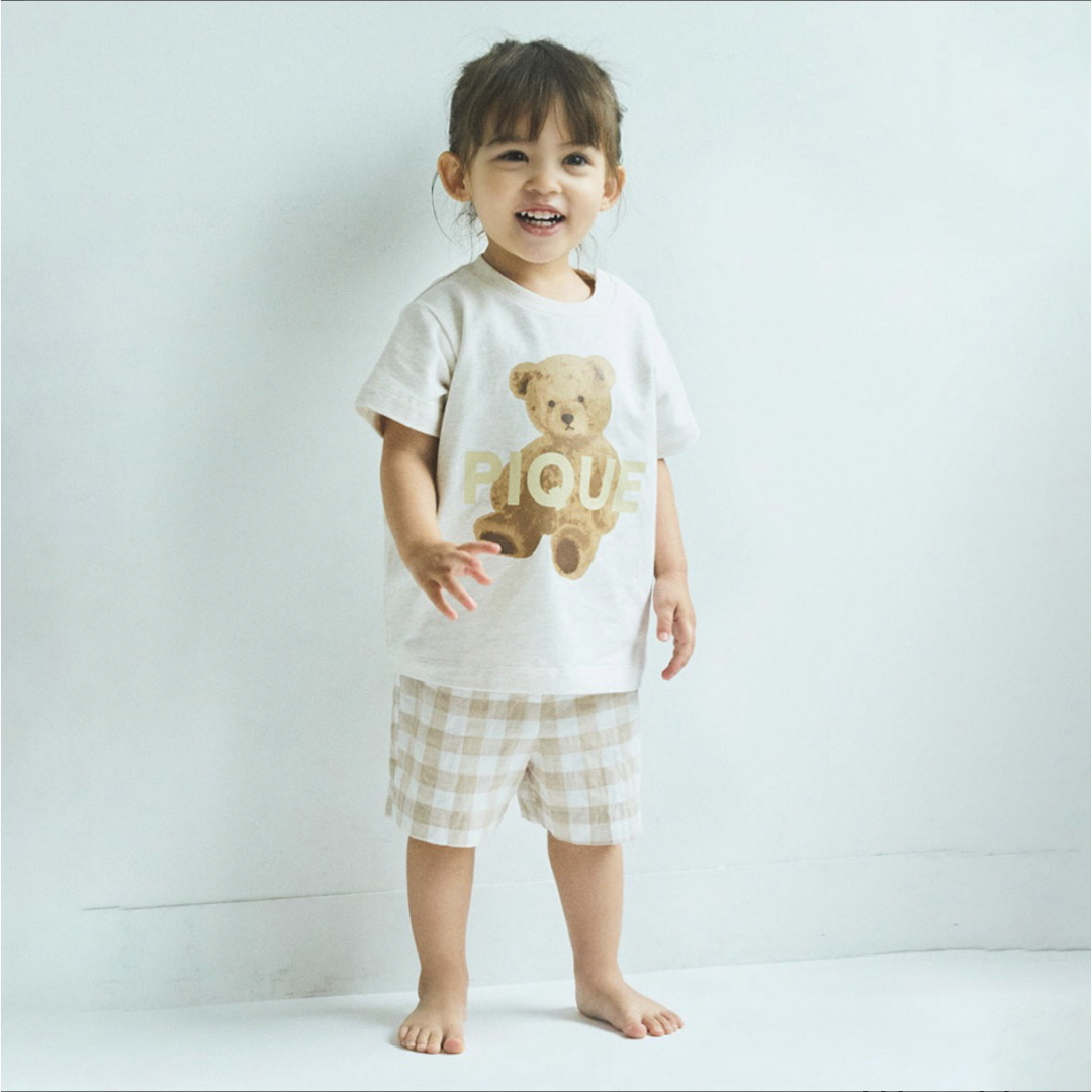 gelato pique(ジェラートピケ)のジェラートピケ BABYPIQUEベアワンポイントTシャツ ホワイト キッズ/ベビー/マタニティのベビー服(~85cm)(Ｔシャツ)の商品写真