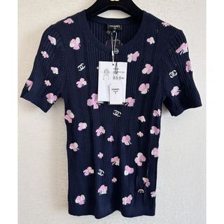 CHANEL - 本物 美品 シャネル スポーツ COCO装飾ボタン ボーダー切替 CHANEL - 本物 美品 シャネル スポーツ COCO装飾ボタン ボーダー切替