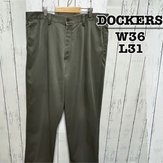 リーバイス(Levi's)のDOCKERS　チノパン　コットンパンツ　グレー　ワーク　W36　USA古着(チノパン)