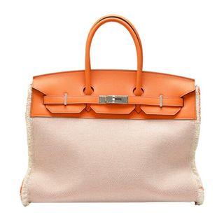 エルメス(Hermes)のエルメス HERMES バーキンフレイフレイ 35 スイフト ツイルアッシュ オレンジ シルバー金具 B刻印 未使用 バッグ レディース(ハンドバッグ)