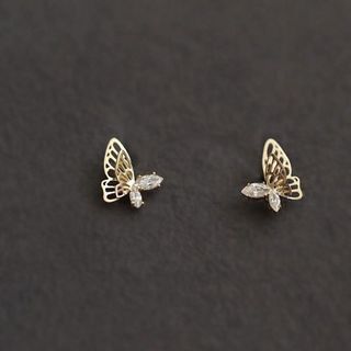 アーカー(AHKAH)の【p101】butterfly zirconia pierce 18kgp(ピアス)