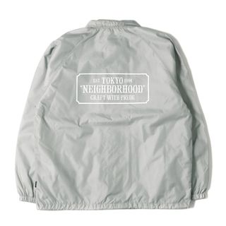 NEIGHBORHOOD - 新品 NEIGHBORHOOD ネイバーフッド ジャケット サイズ:XL 22SS ブランドロゴ ウィンドブレーカー コーチジャケット WINDBREAKER グレー アウター ブルゾン 上着【メンズ】