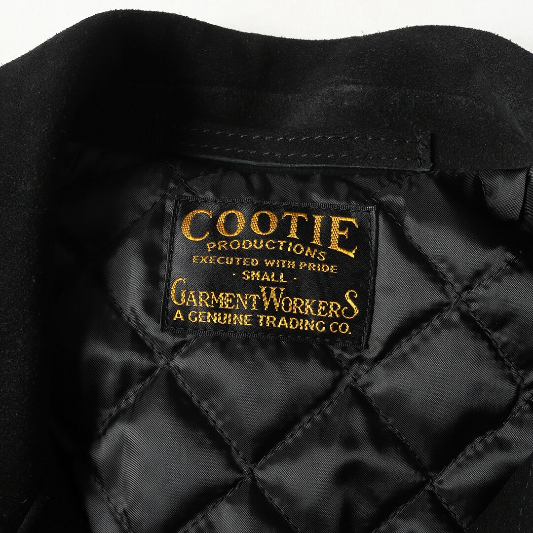 COOTIE(クーティー)のCOOTIE クーティー ジャケット サイズ:S スウェードレザー ダブル ライダースジャケット ブラック 黒 アウター ブルゾン 上着【メンズ】【中古】 メンズのジャケット/アウター(ライダースジャケット)の商品写真