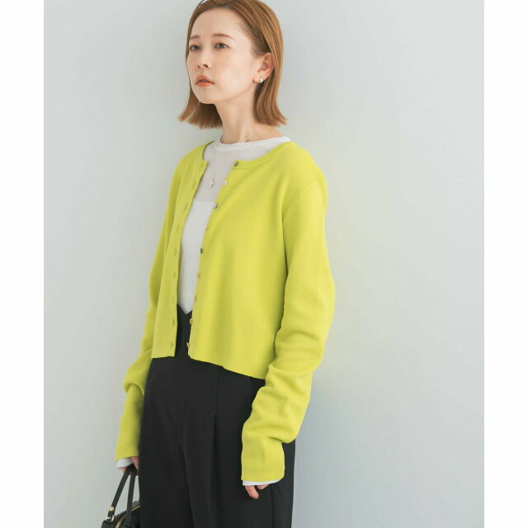 URBAN RESEARCH ROSSO(アーバンリサーチロッソ)の【lime】UVカット クロップドカーディガン レディースのトップス(カーディガン)の商品写真