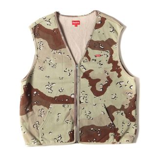 シュプリーム(Supreme)の美品 Supreme シュプリーム ベスト サイズ:XL 20AW デザートカモ ジップ スウェットベスト Zip Up Sweat Vest チョレートチップカモ 迷彩【メンズ】【中古】(ベスト)